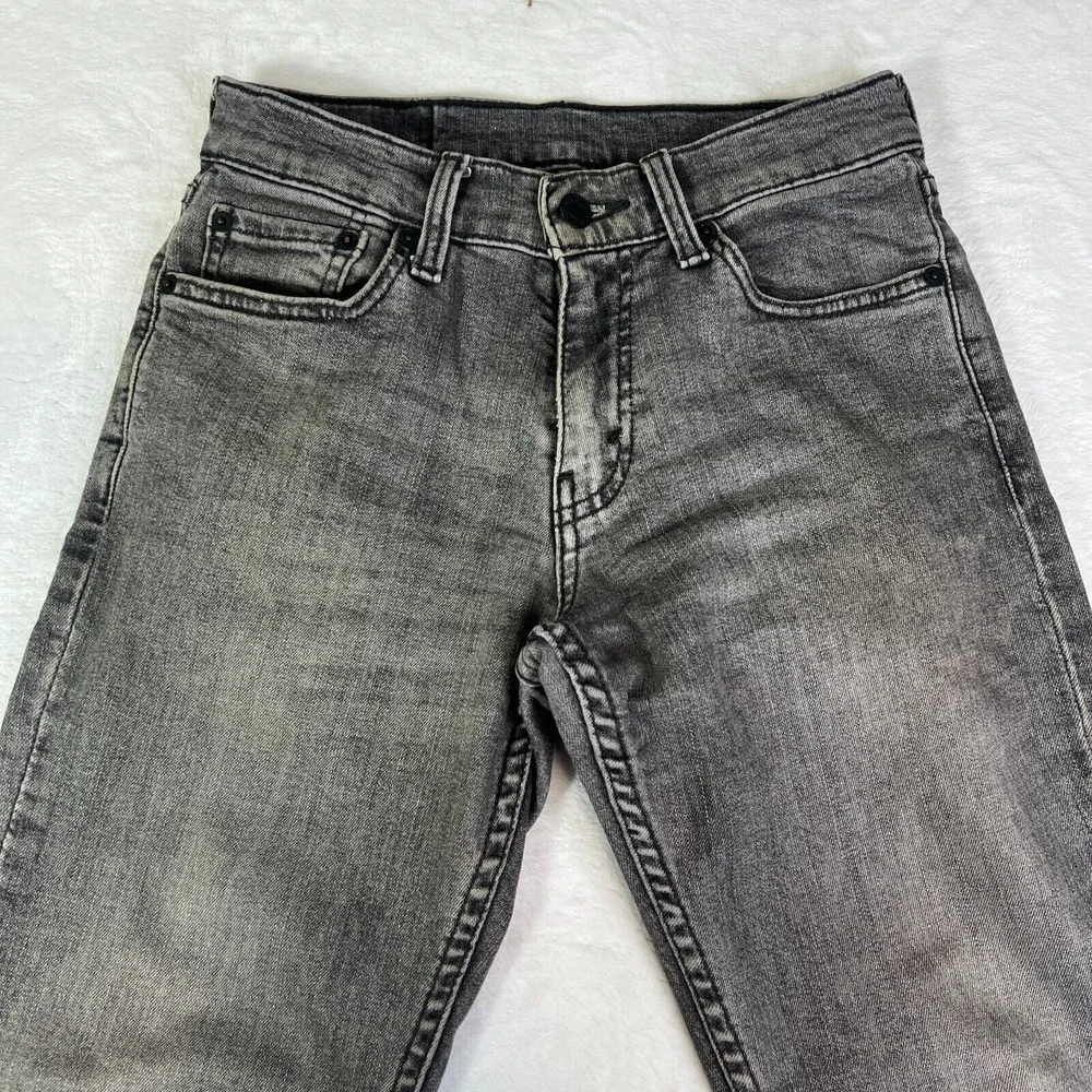 Levis 511 Jeans 28x30 (Fit 26x28)‎ Black Denim Pant Slim Fit Dark Casual Western